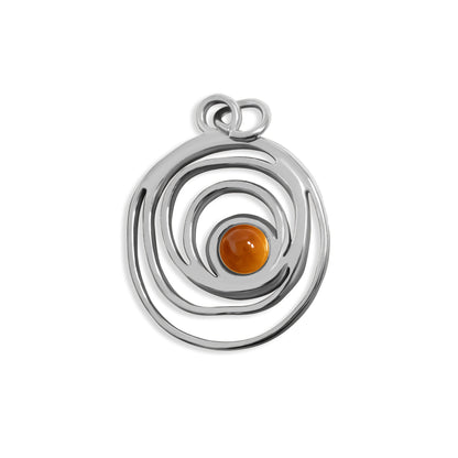 18K Gold PVD Stainless Steel Swirl Charm