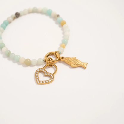 18K Gold PVD Stainless Steel Fish Charm