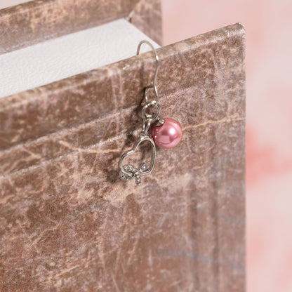 18K Gold PVD Stainless Steel Pink Pearl Charm