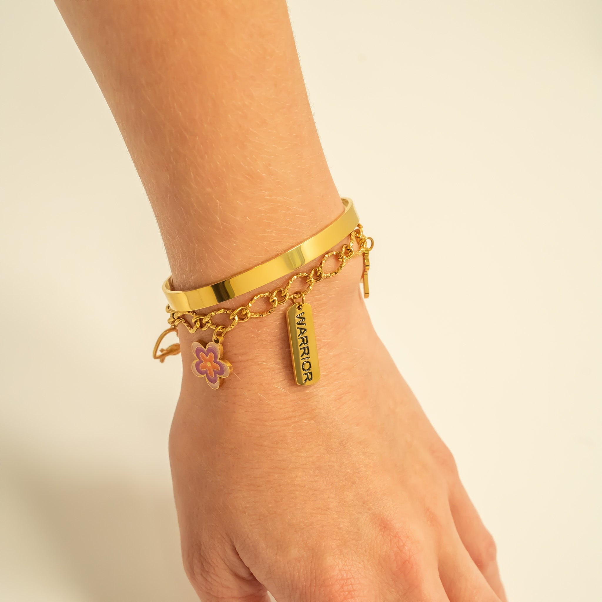 18K Gold PVD Stainless Steel Warrior Charm