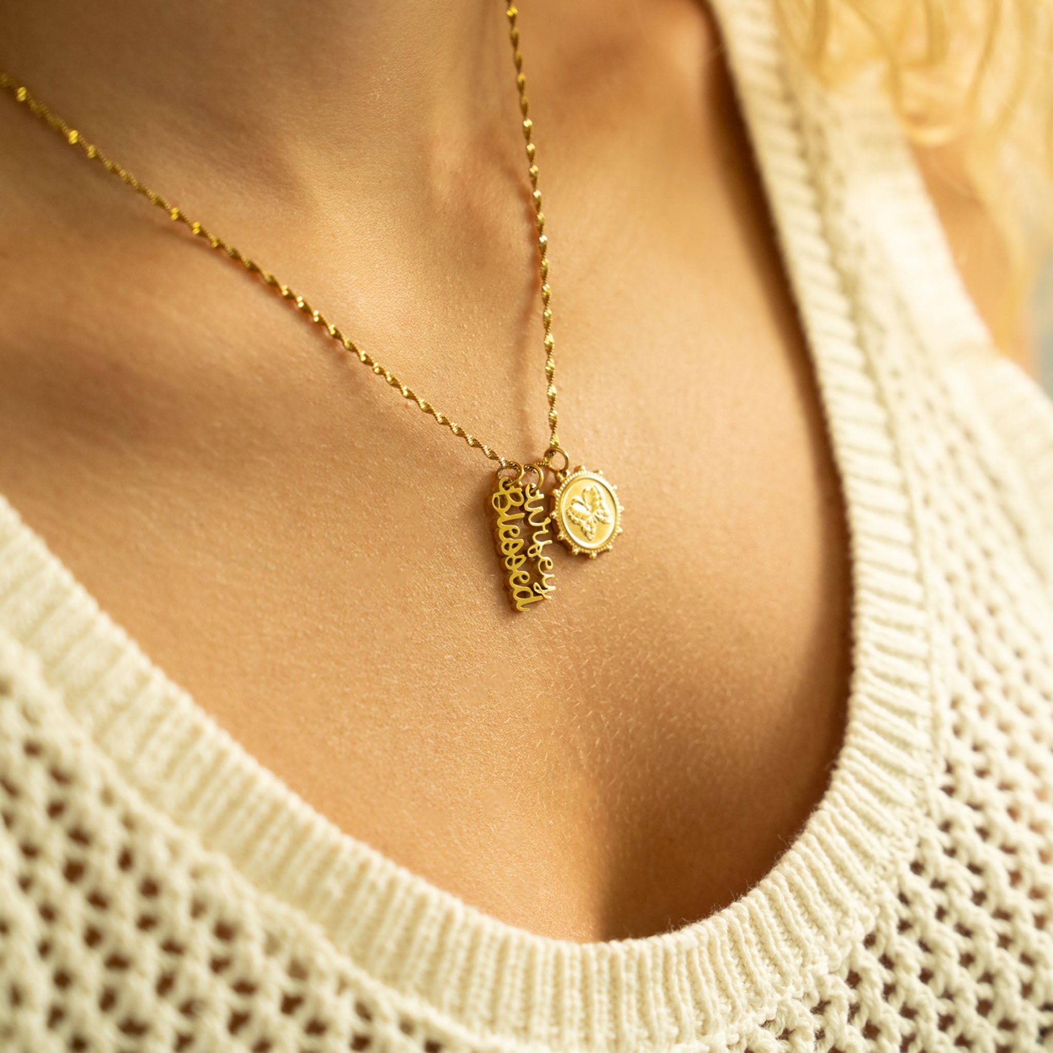 18K Gold PVD Stainless Steel Wifey Charm
