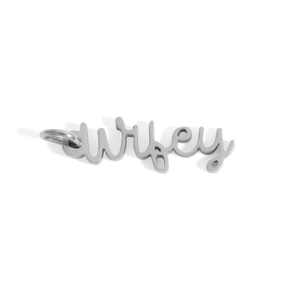 18K Gold PVD Stainless Steel Wifey Charm