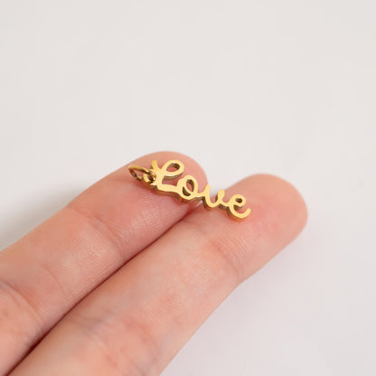 18K Gold PVD Stainless Steel Love Charm