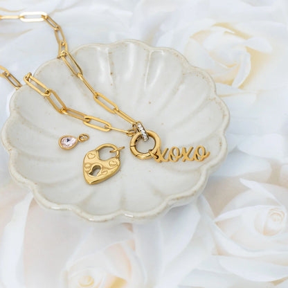 18K Gold PVD Stainless Steel XOXO Charm