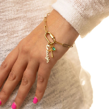 18K Gold PVD Stainless Steel Enough Charm