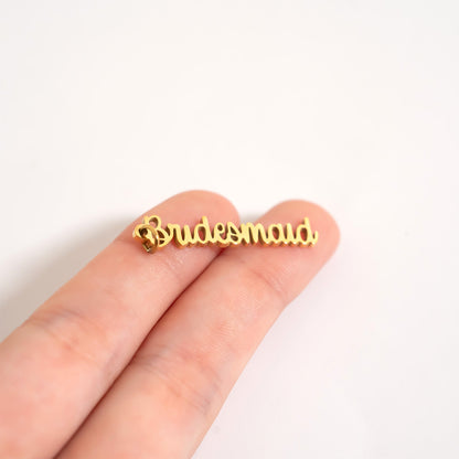 18K Gold PVD Stainless Steel Bridesmaid Charm