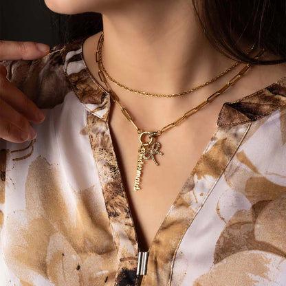 18K Gold PVD Stainless Steel Bridesmaid Charm