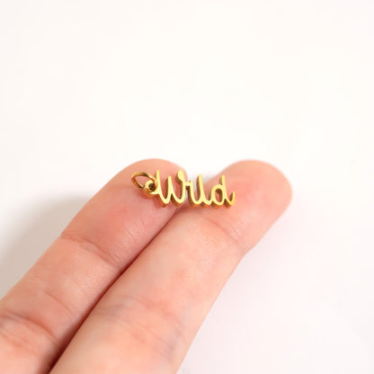 18K Gold PVD Stainless Steel Wild Charm