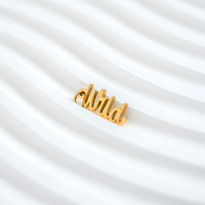 18K Gold PVD Stainless Steel Wild Charm