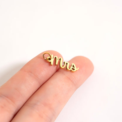 18K Gold PVD Stainless Steel Mrs Charm