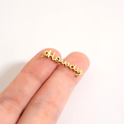 18K Gold PVD Stainless Steel Howdy Charm