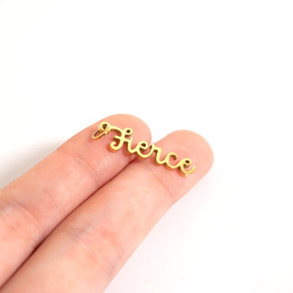 18K Gold Stainless Steel Fierce Charm