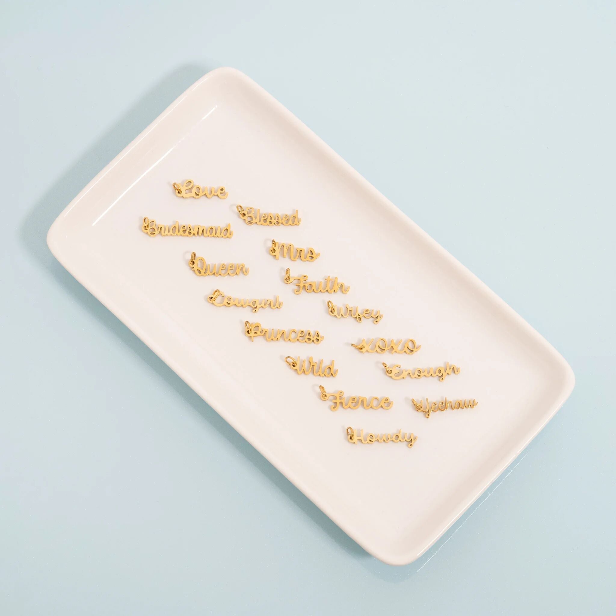 18K Gold PVD Stainless Steel XOXO Charm