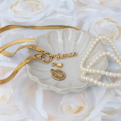 18K Gold Stainless Steel Fierce Charm