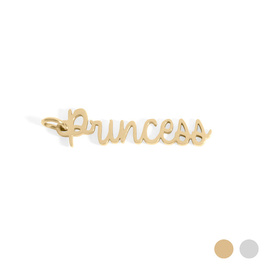 18K Gold Stainless Steel Princess Charm
