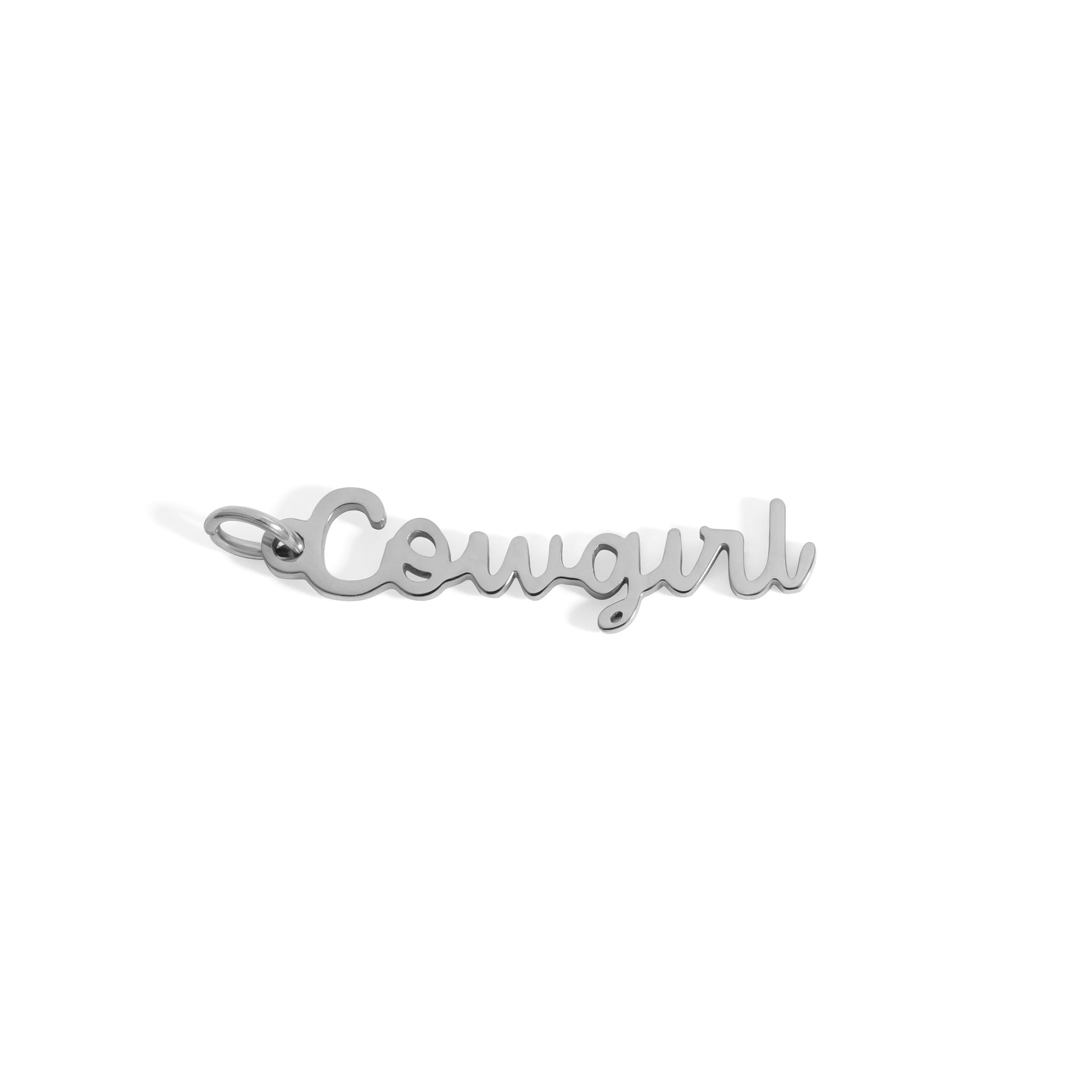 18K Gold Stainless Steel Cowgirl Charm