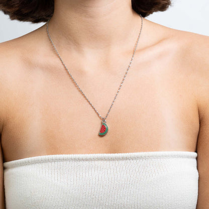 18K Gold Stainless Steel Watermelon Charm