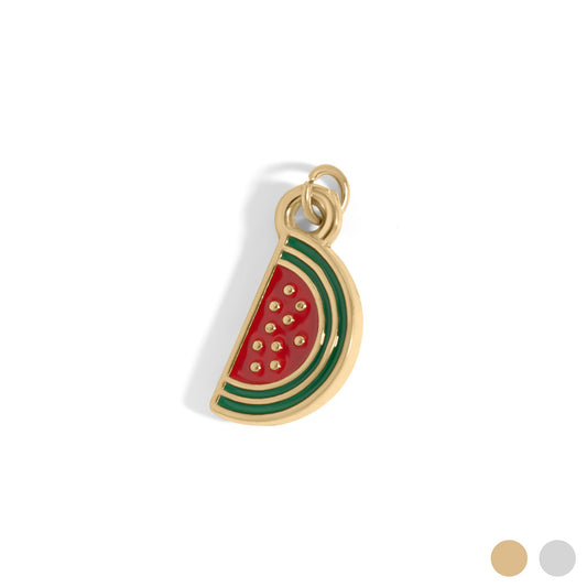 18K Gold Stainless Steel Watermelon Charm