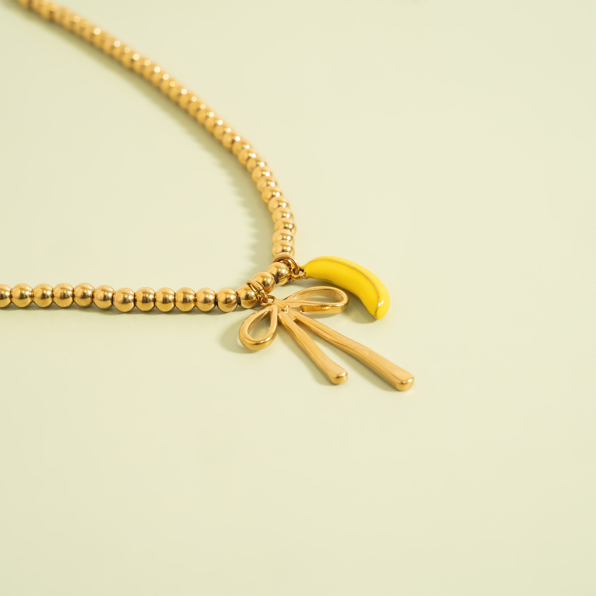 18K Gold Stainless Steel Banana Charm