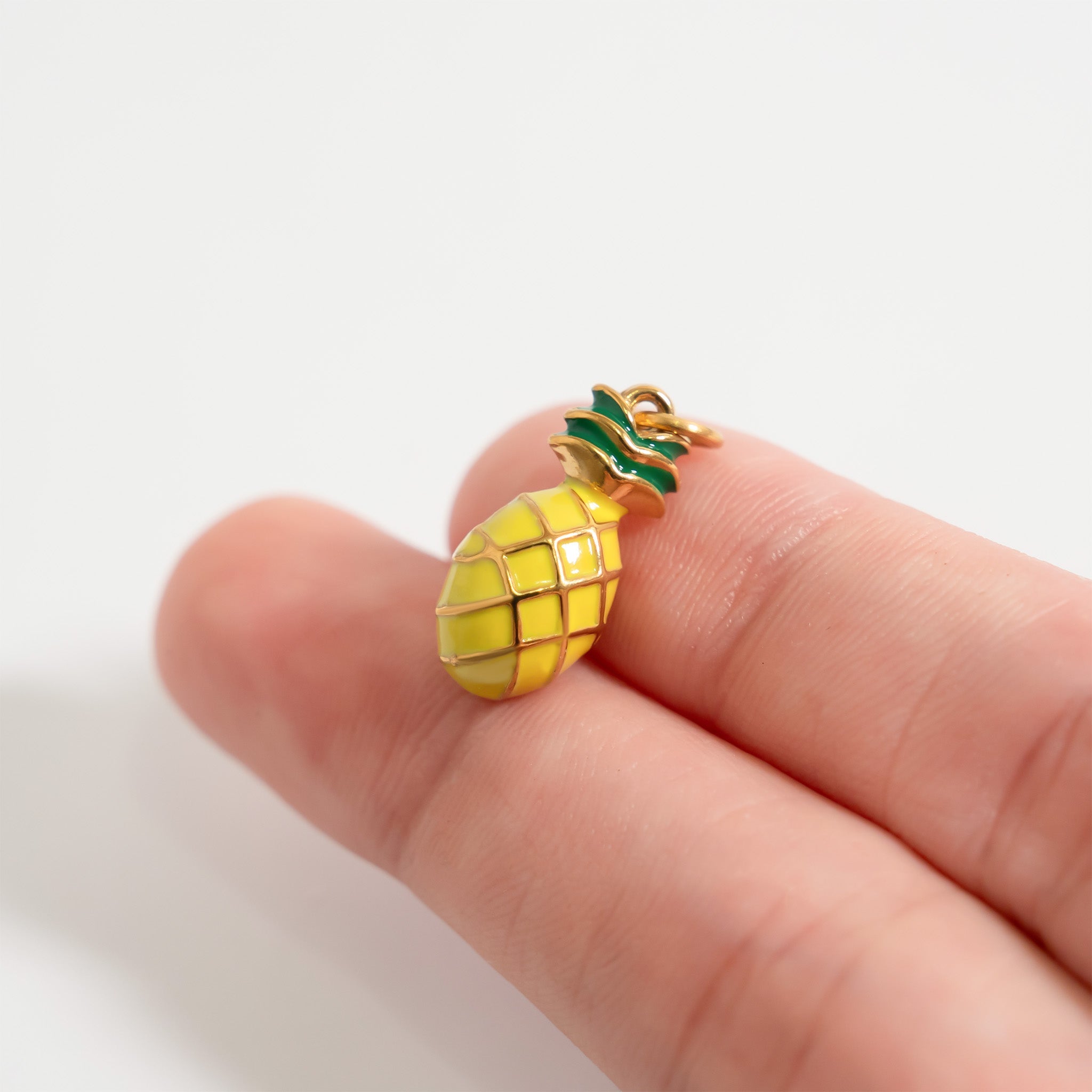 18K Gold Stainless Steel Pineapple Charm