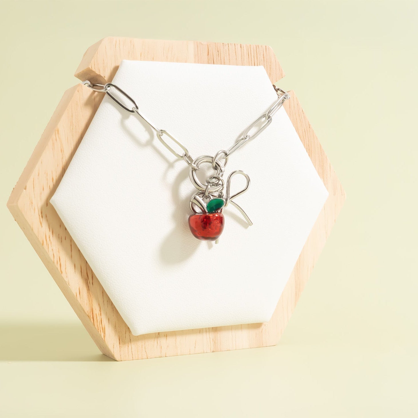 18K Gold Stainless Steel Apple Charm