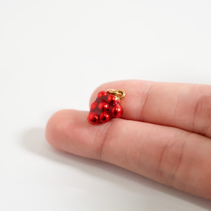 18K Gold Stainless Steel Raspberry Charm