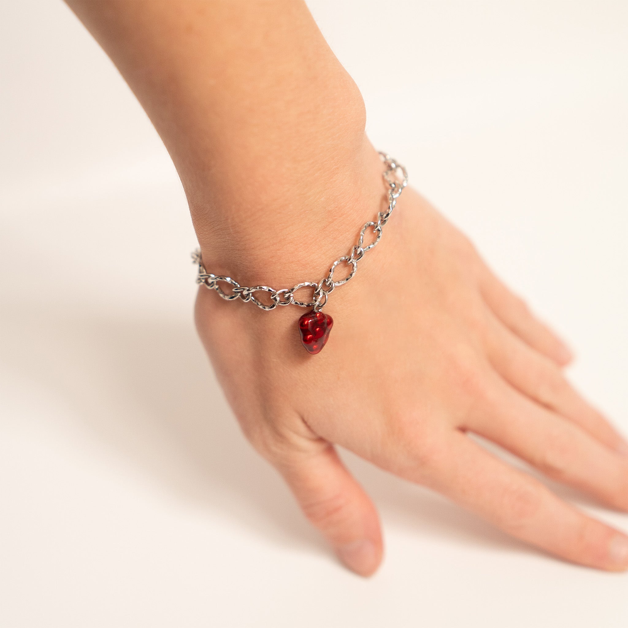 18K Gold Stainless Steel Raspberry Charm