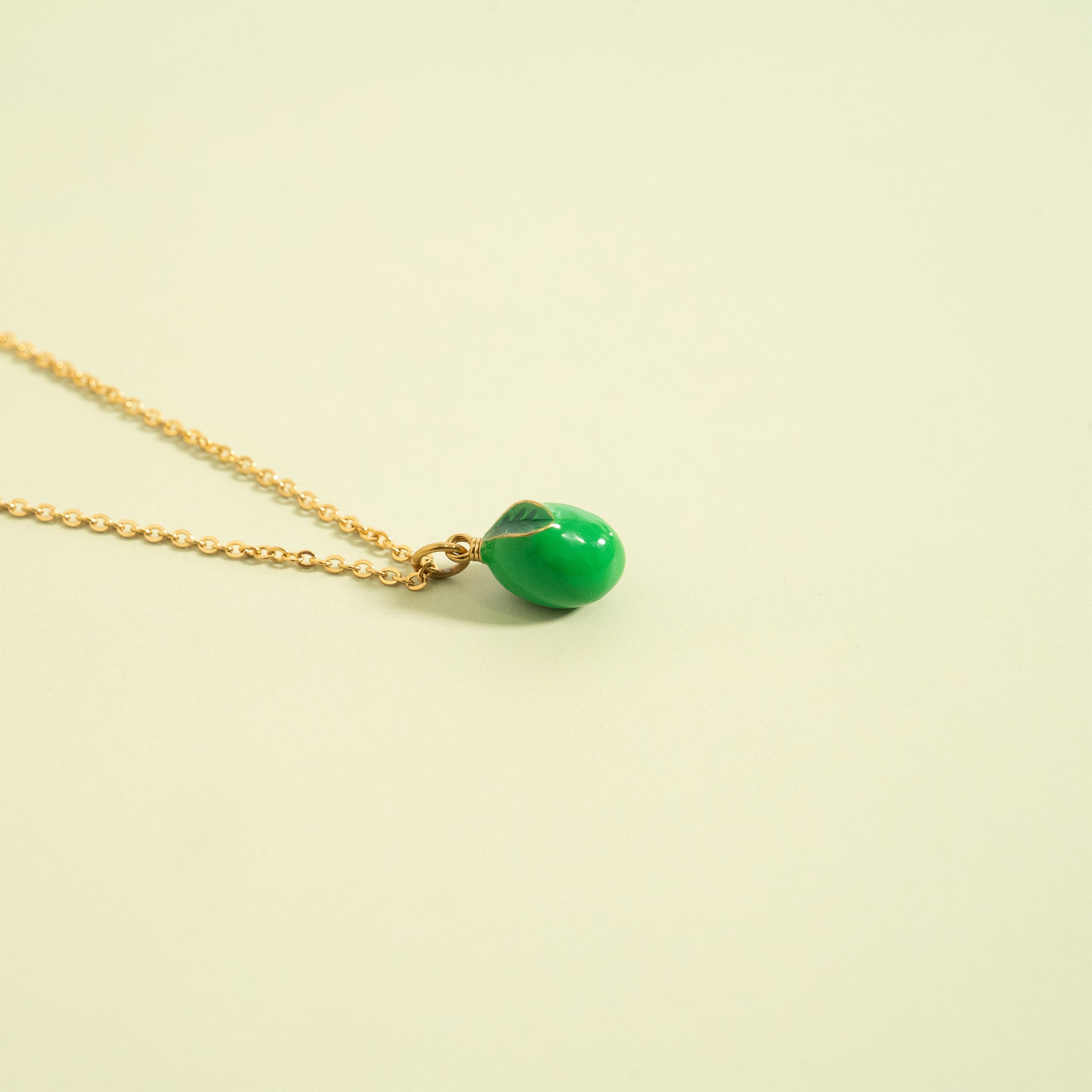 18K Gold Stainless Steel Lime Charm