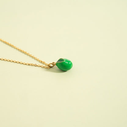 18K Gold Stainless Steel Lime Charm