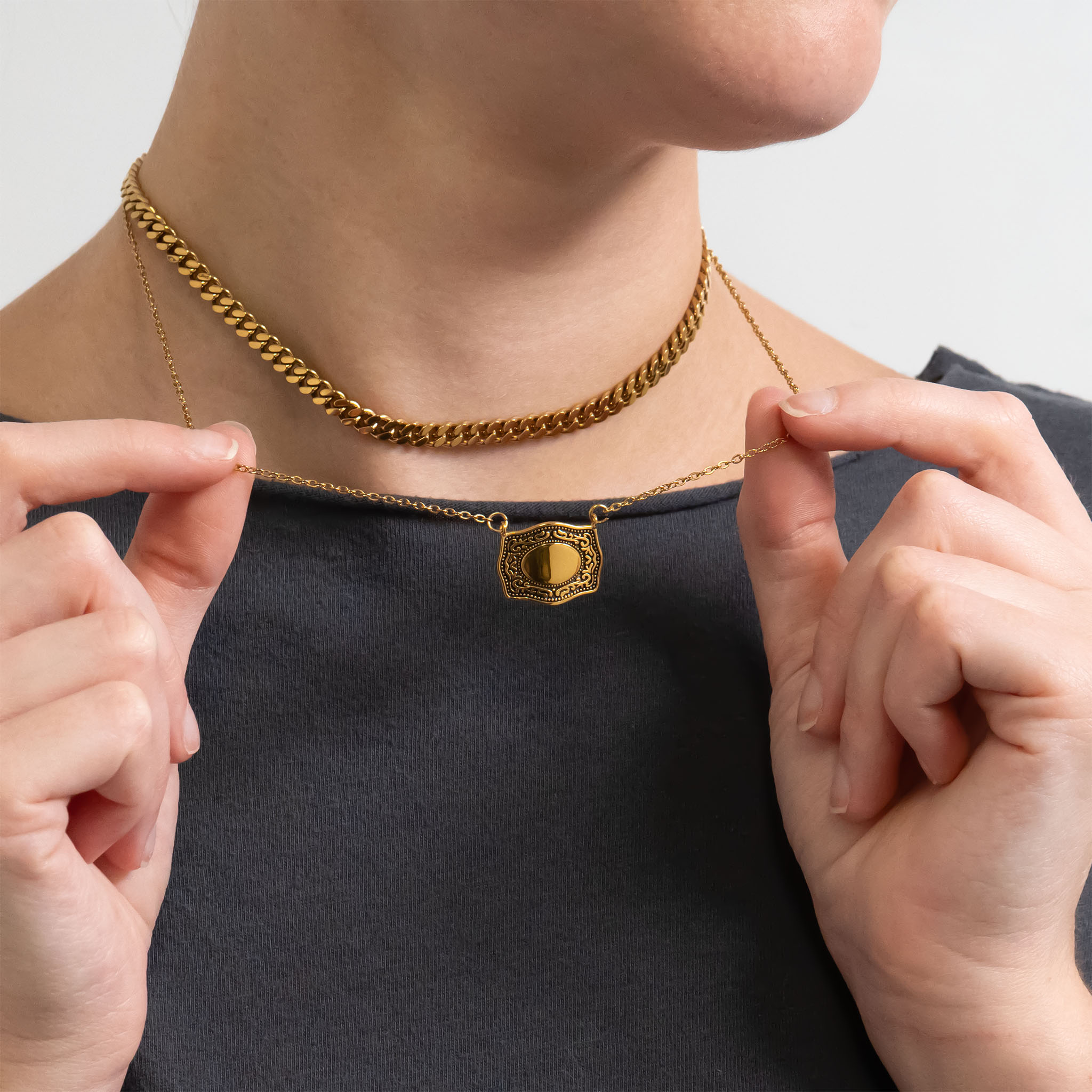 18K Gold PVD Stainless Steel Belt Buckle Charm