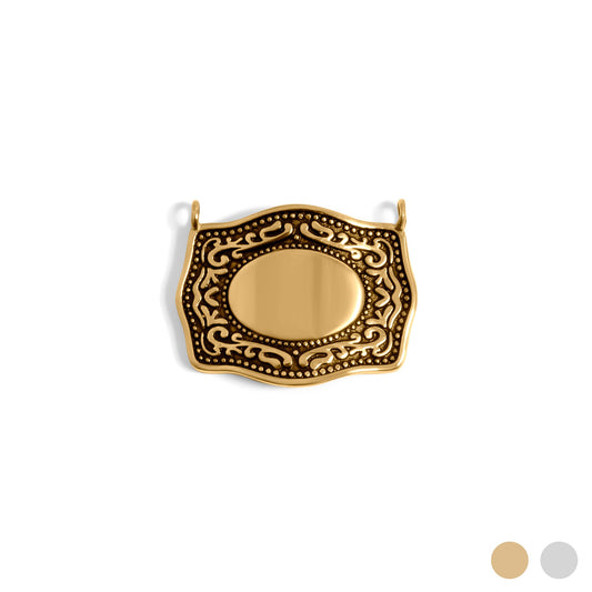 18K Gold PVD Stainless Steel Belt Buckle Charm