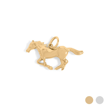 18K Gold PVD Stainless Steel Horse Charm