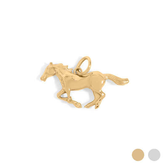 18K Gold PVD Stainless Steel Horse Charm