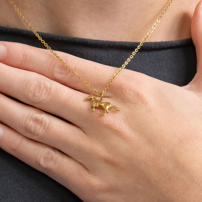 18K Gold PVD Stainless Steel Horse Charm