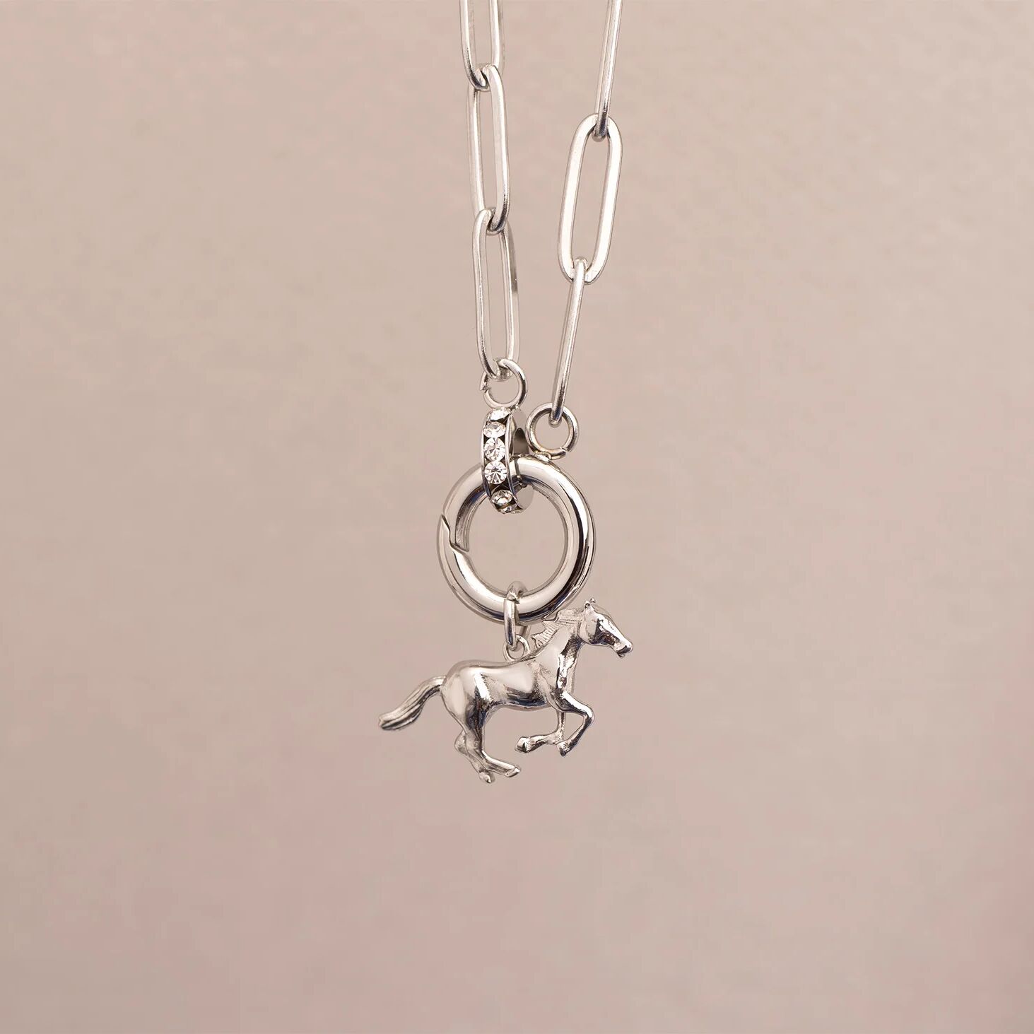 18K Gold PVD Stainless Steel Horse Charm