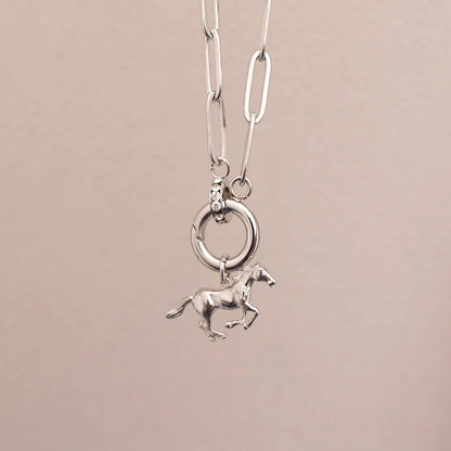 18K Gold PVD Stainless Steel Horse Charm