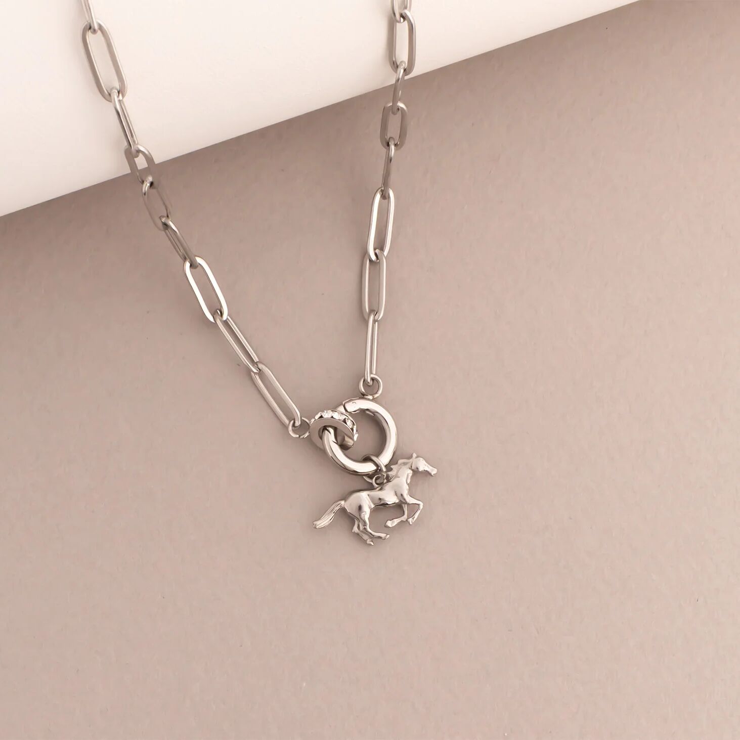 18K Gold PVD Stainless Steel Horse Charm