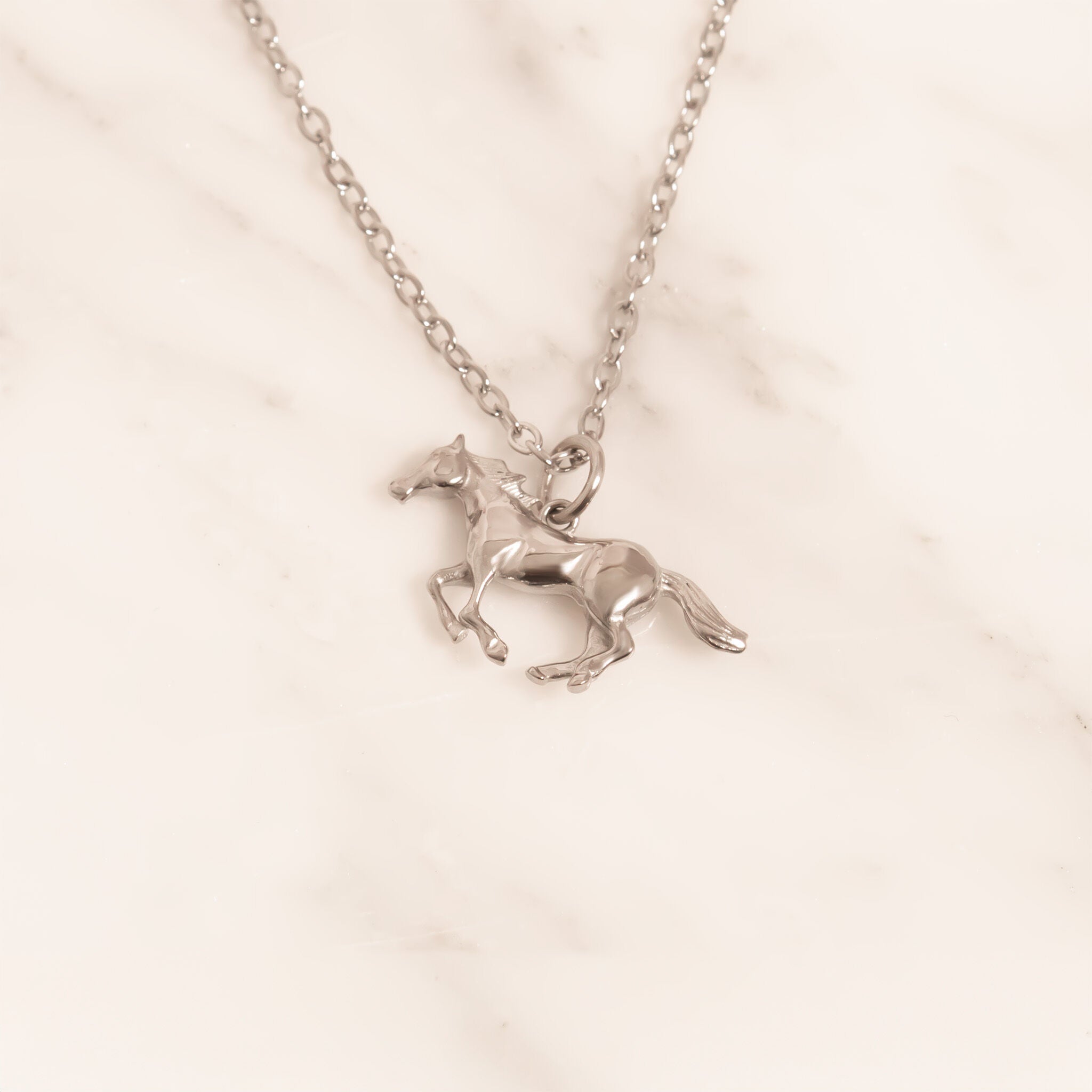 18K Gold PVD Stainless Steel Horse Charm