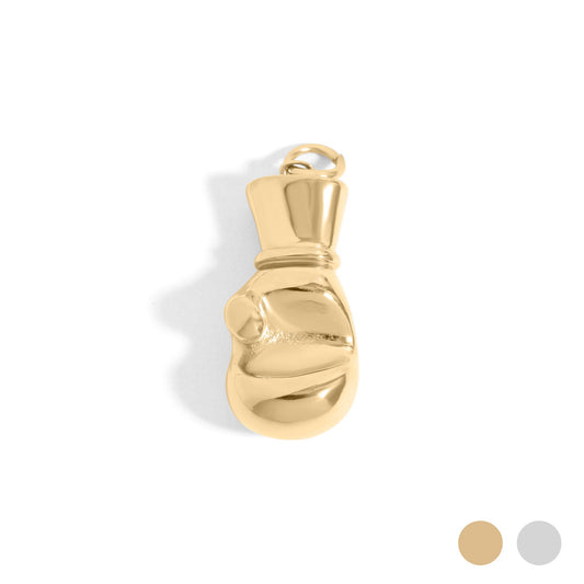 18K Gold PVD Stainless Steel Boxing Glove Charm
