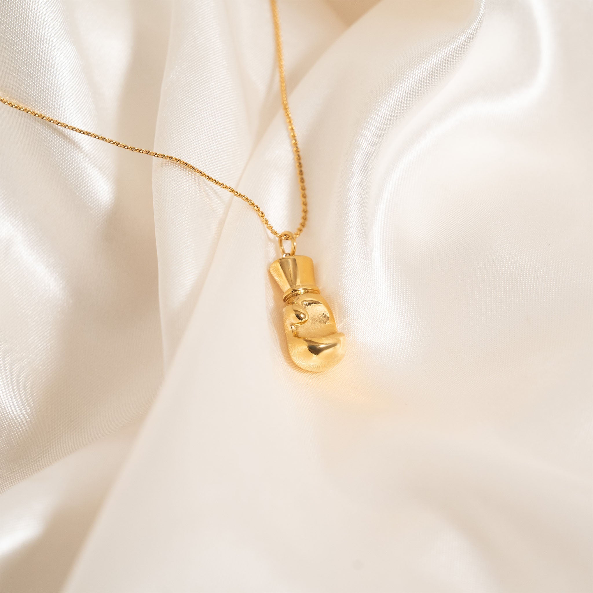 18K Gold PVD Stainless Steel Boxing Glove Charm