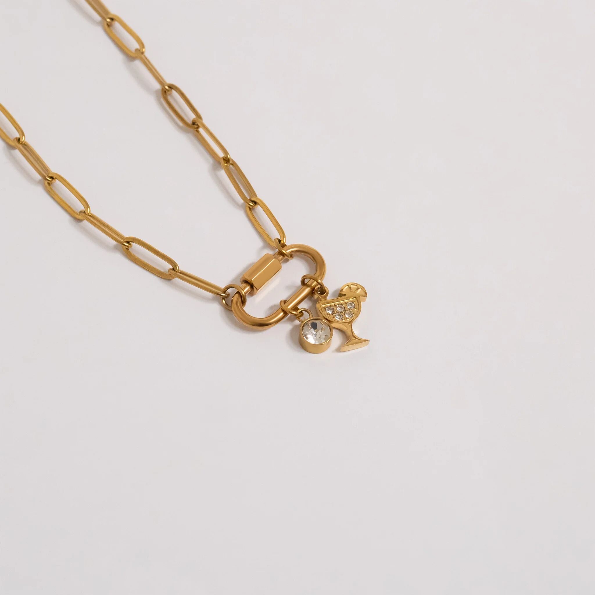 18K Gold PVD Stainless Steel Margarita Charm