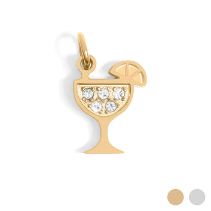 18K Gold PVD Stainless Steel Margarita Charm