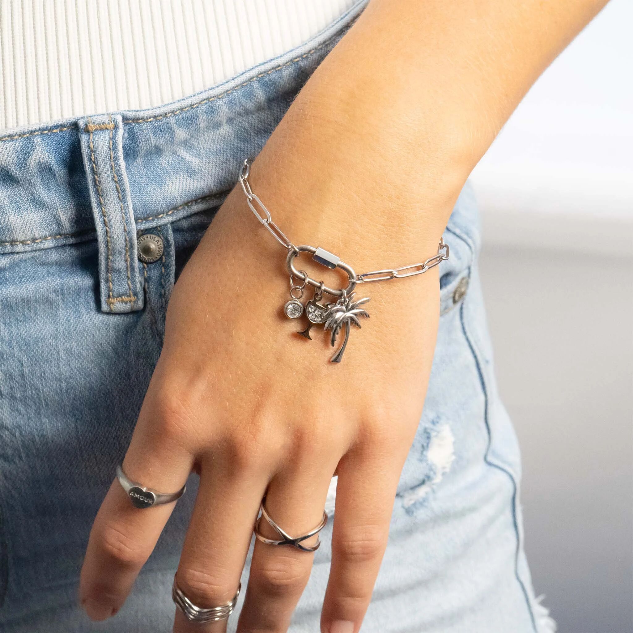 18K Gold PVD Stainless Steel Margarita Charm