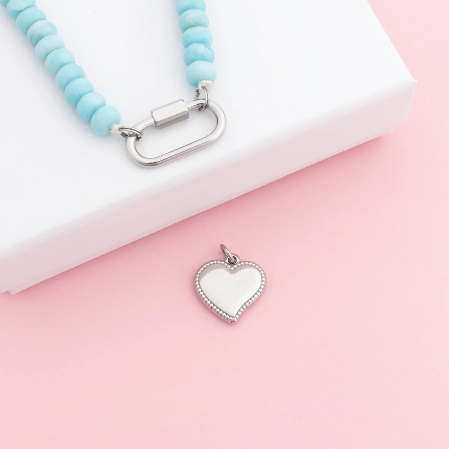 18K Gold PVD Stainless Steel Heart Charm
