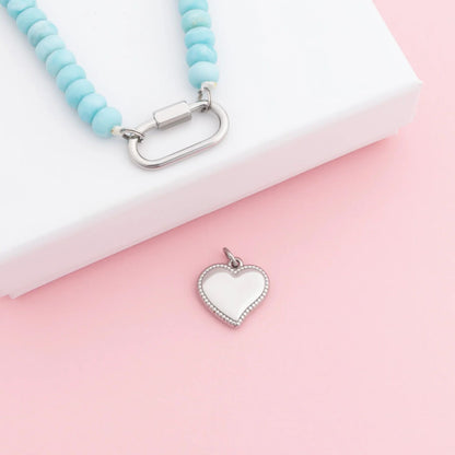 18K Gold PVD Stainless Steel Heart Charm