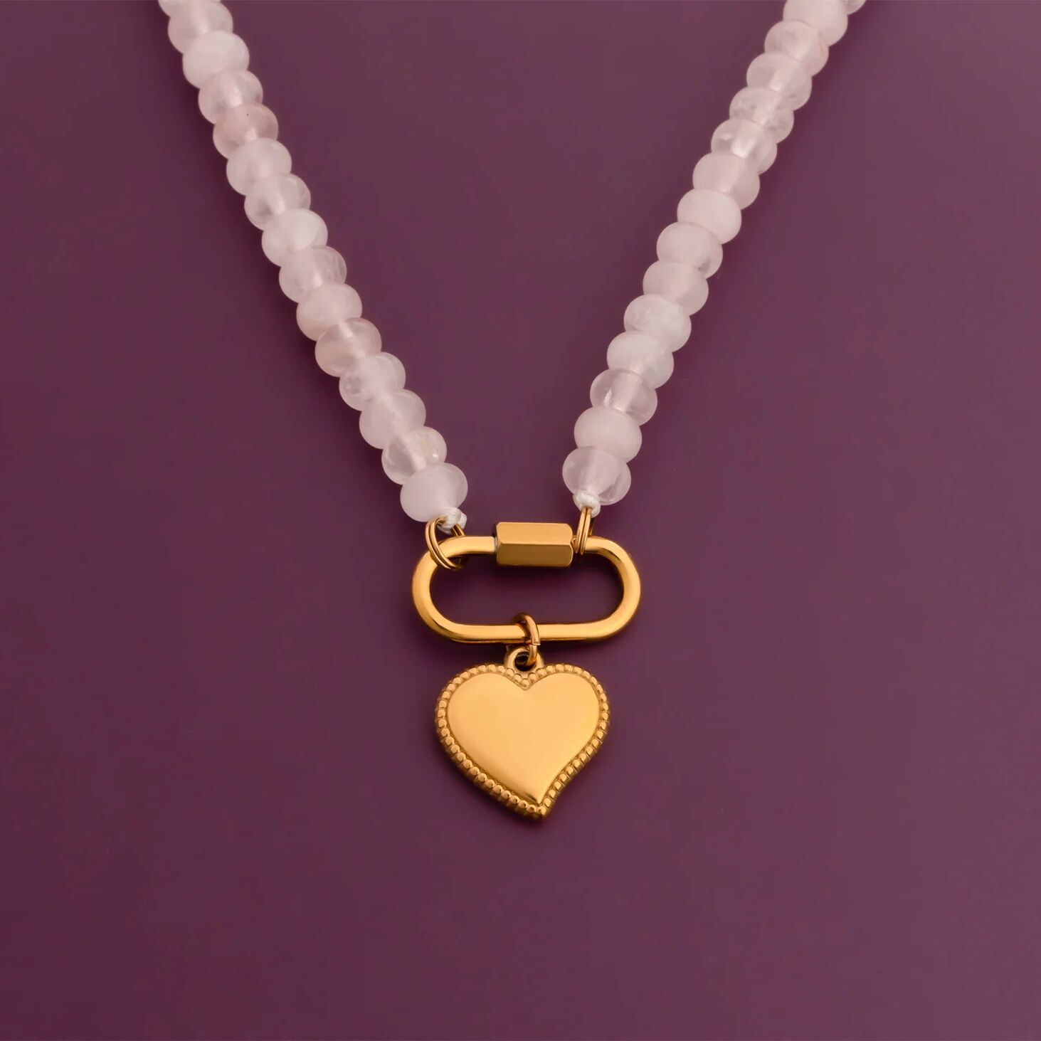18K Gold PVD Stainless Steel Heart Charm