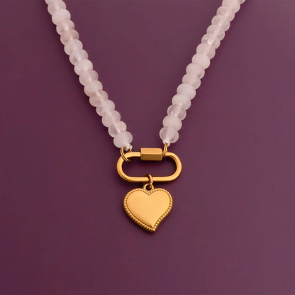 18K Gold PVD Stainless Steel Heart Charm