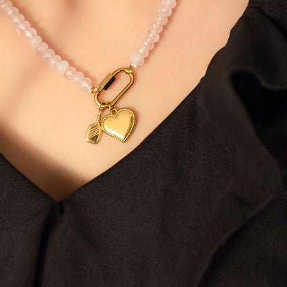 18K Gold PVD Stainless Steel Heart Charm