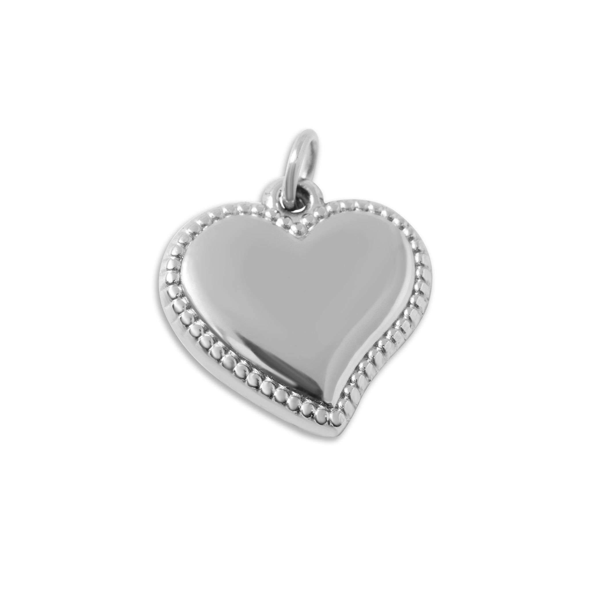 18K Gold PVD Stainless Steel Heart Charm