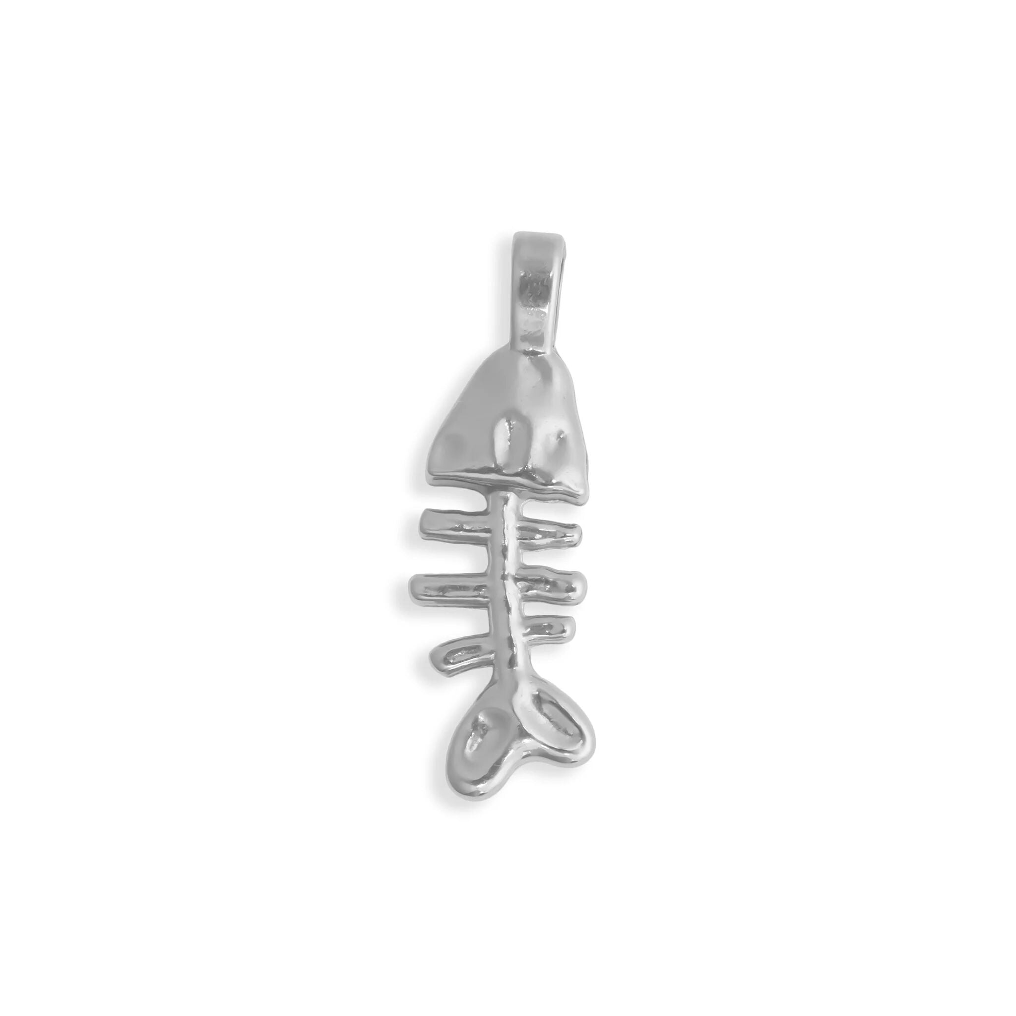 18K Gold PVD Stainless Steel Fish Bone Charm